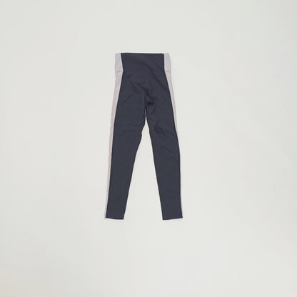 Black & Grey Panelled High Waist Leggings Size Small | Preloved