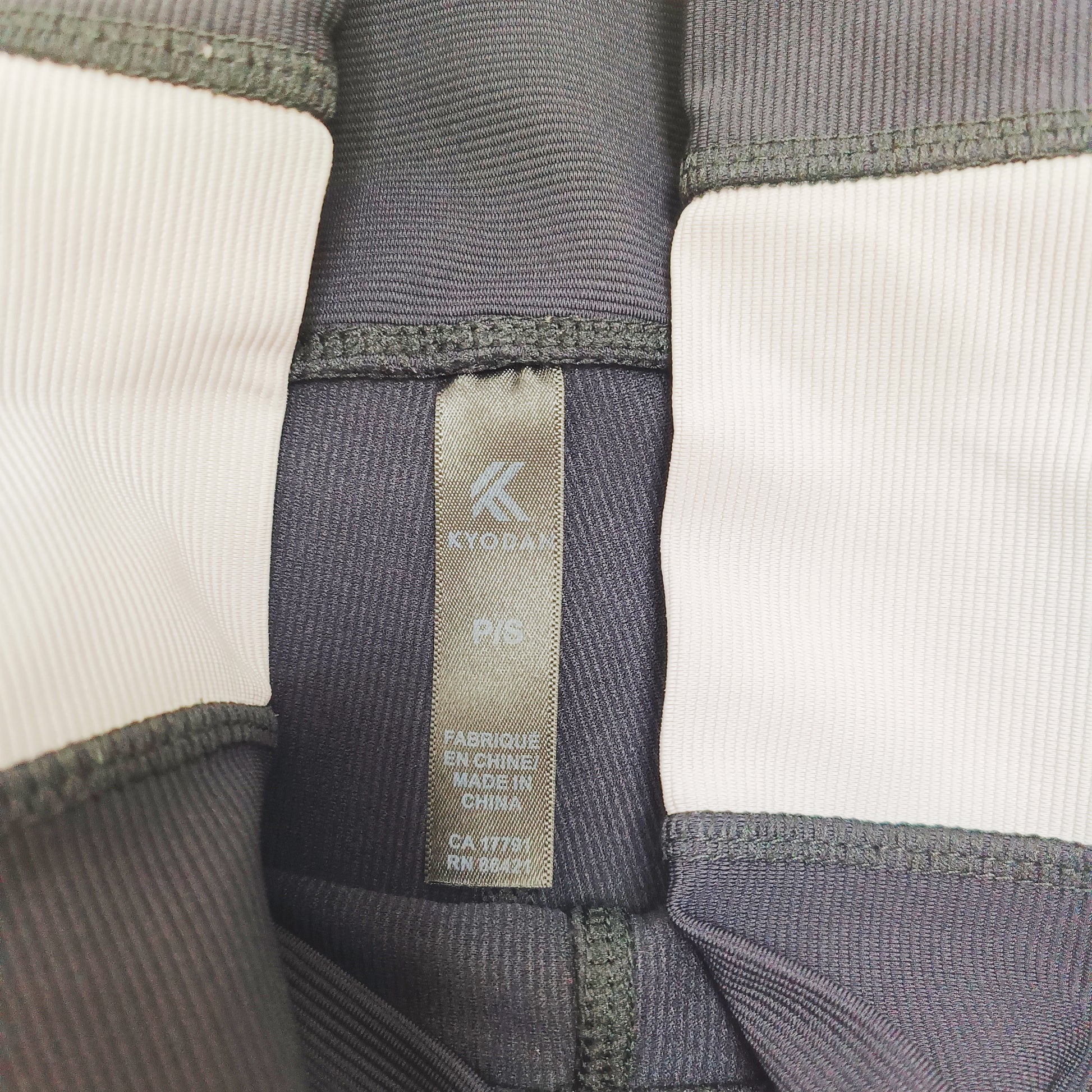 Black & Grey Panelled High Waist Leggings Size Small | Preloved