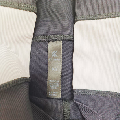 Black & Grey Panelled High Waist Leggings Size Small | Preloved