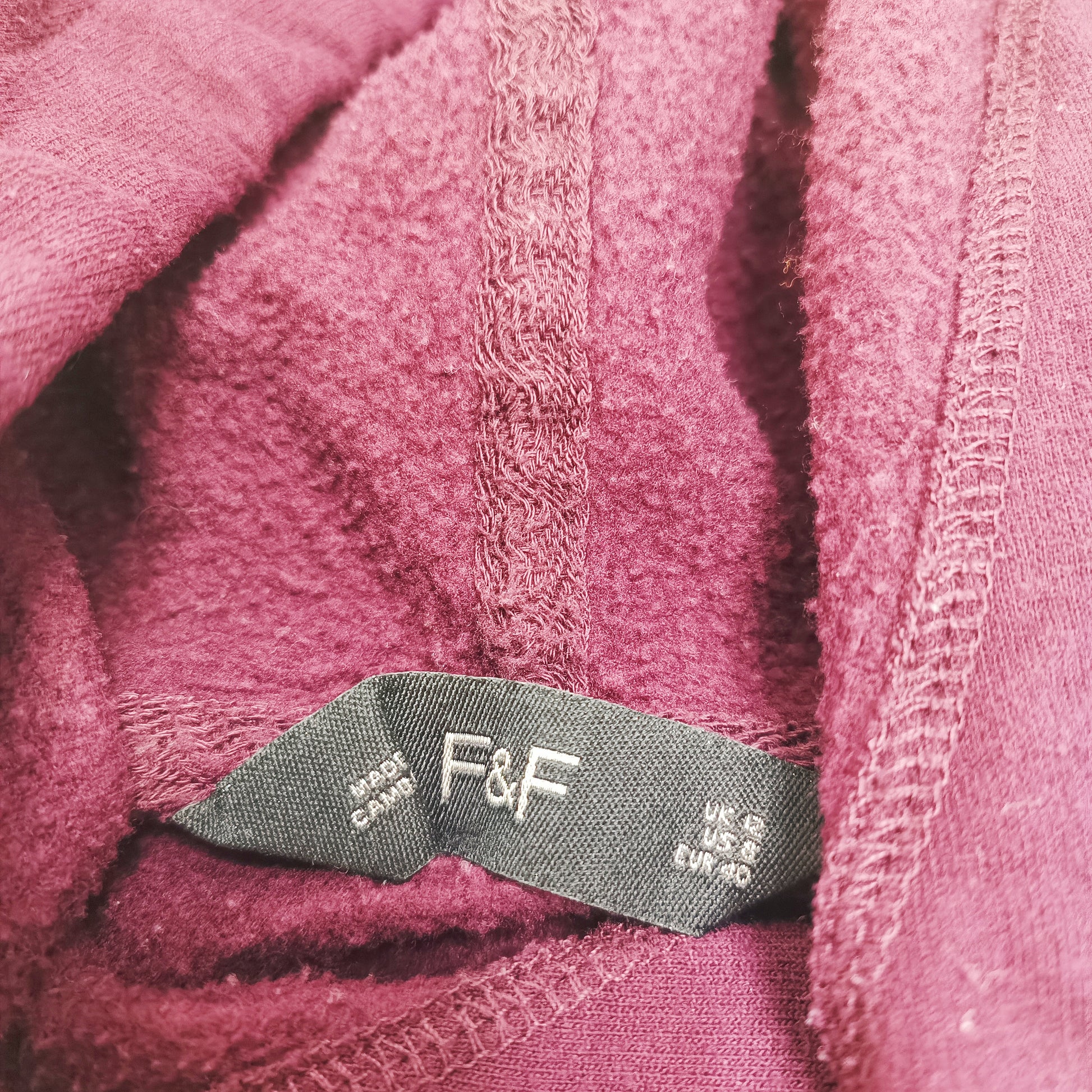 Purple Drawstring Pullover Hoodie Size Medium | Preloved