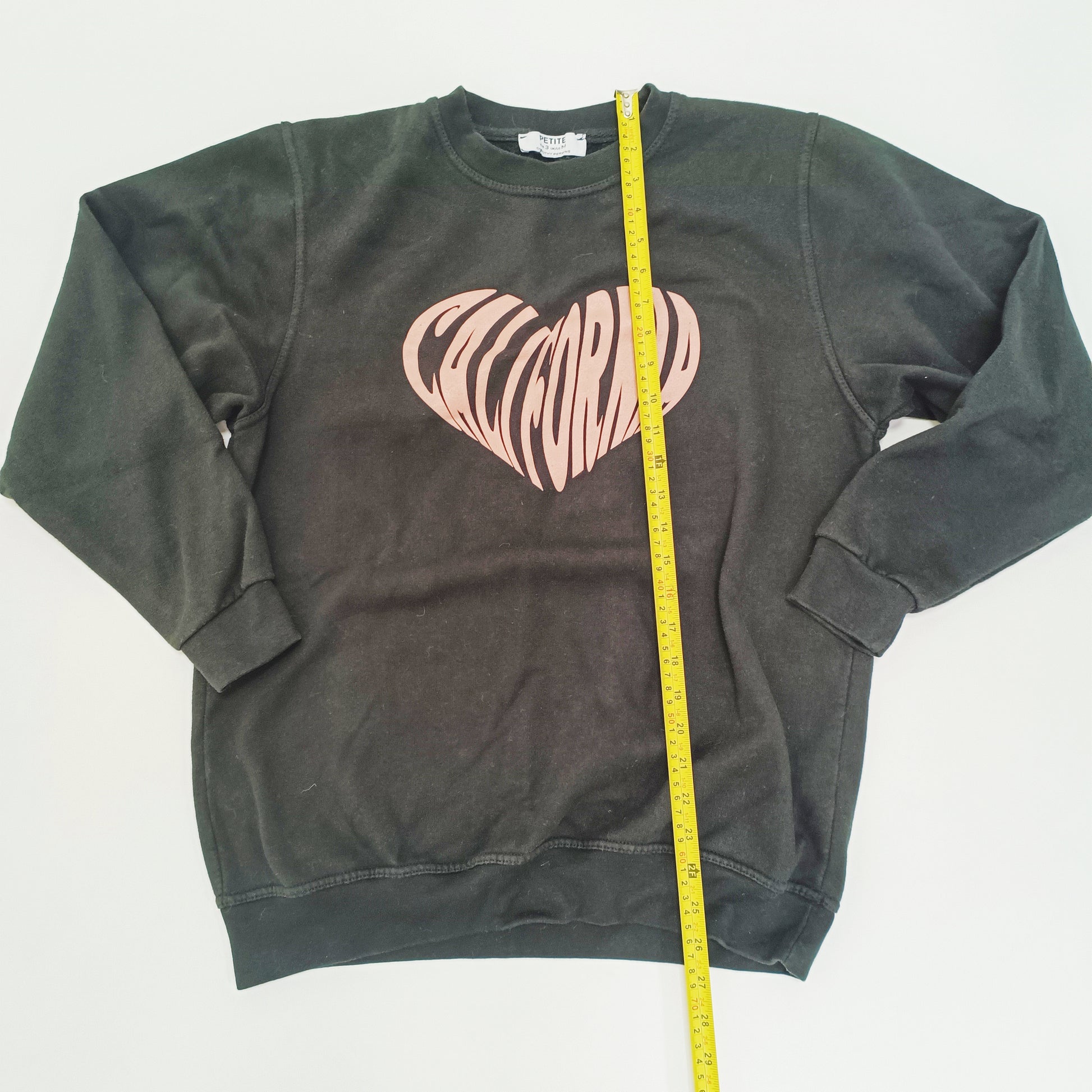 Black Graphic Print Womens Sweater Size Medium | Preloved