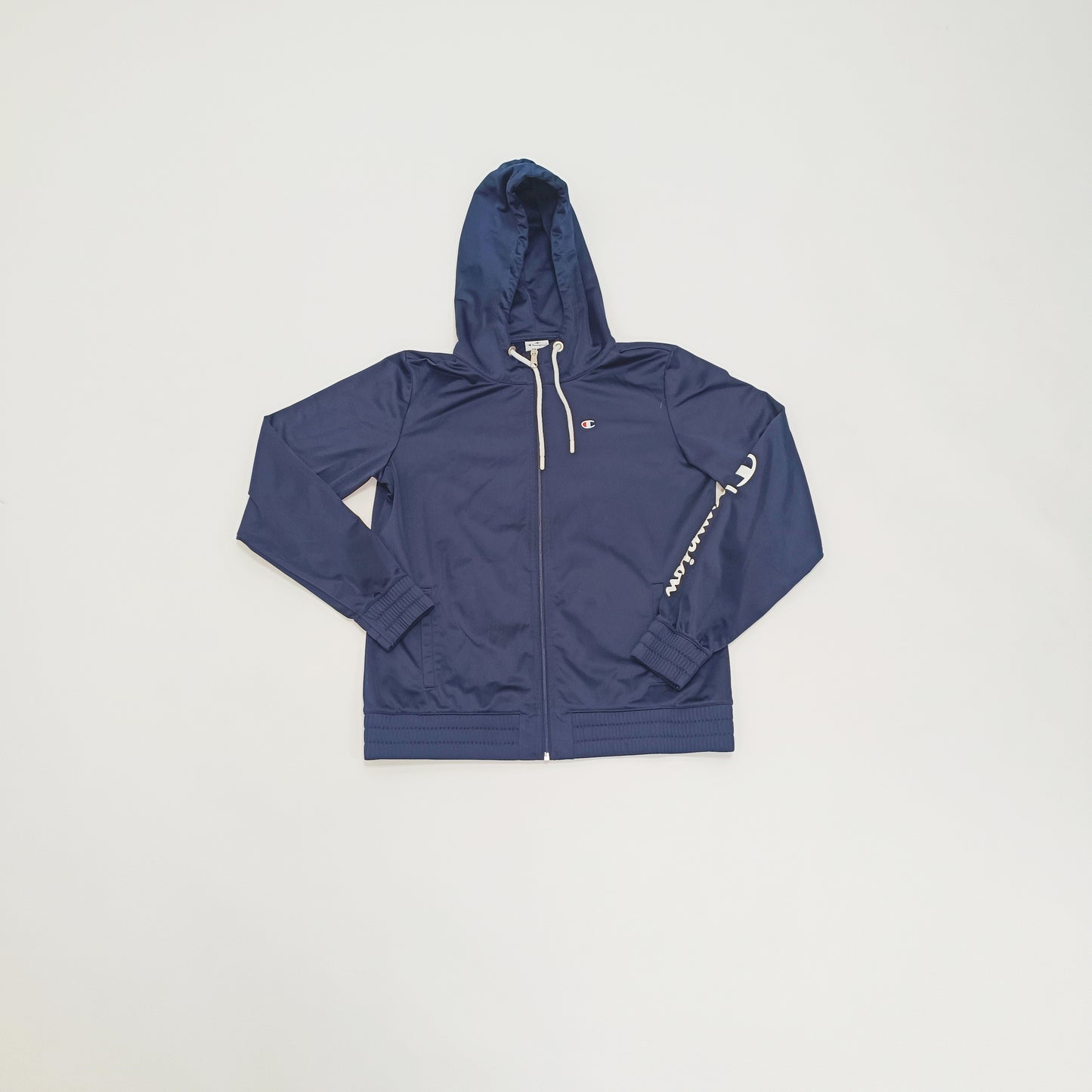 Blue Zip Up Sporty Hoodie Size Large | Preloved