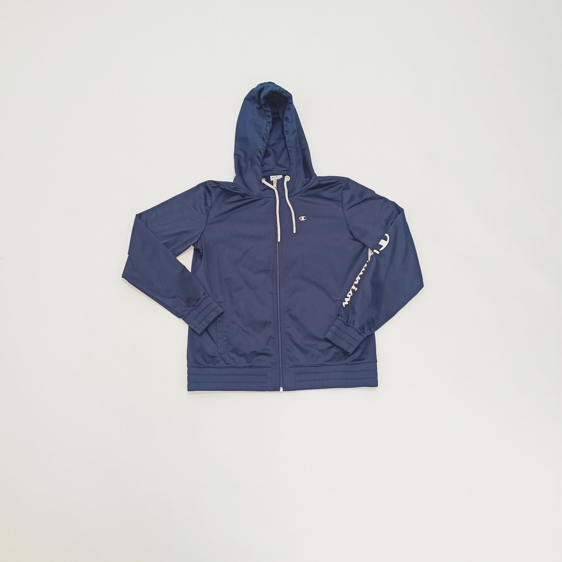 Blue Zip Up Sporty Hoodie Size Large | Preloved