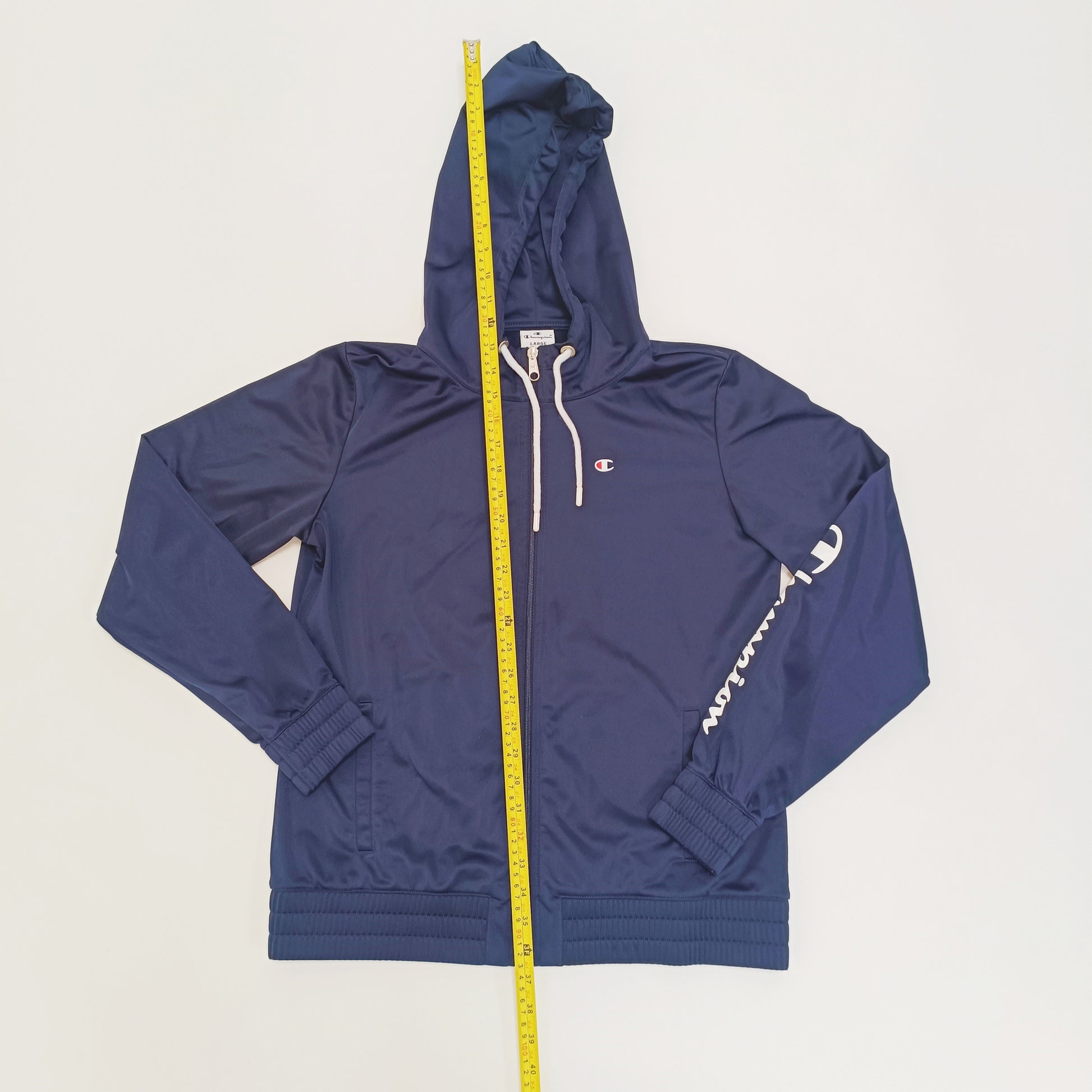 Blue Zip Up Sporty Hoodie Size Large | Preloved