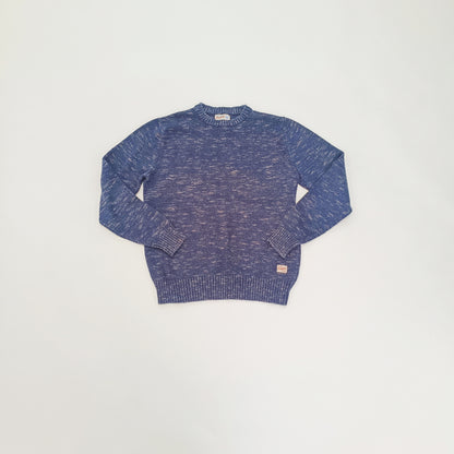 Navy Blue Long Sleeve Knitted Mens Jumper Size Medium | Preloved