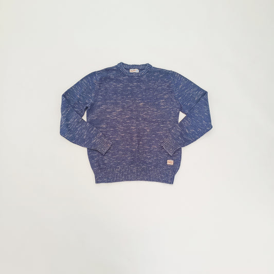 Navy Blue Long Sleeve Knitted Mens Jumper Size Medium | Preloved