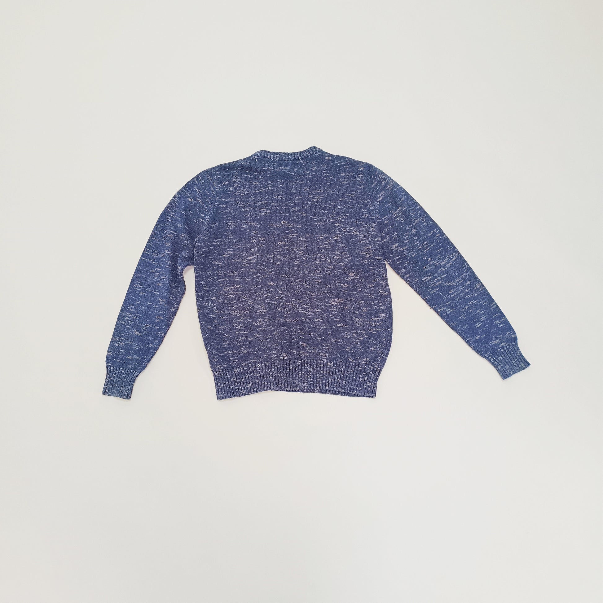 Navy Blue Long Sleeve Knitted Mens Jumper Size Medium | Preloved