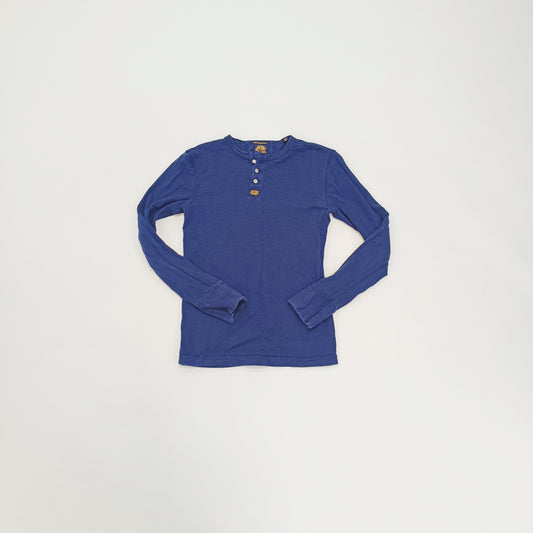 Blue Thick Long Sleeve Mens T-Shirt Size Small | Preloved
