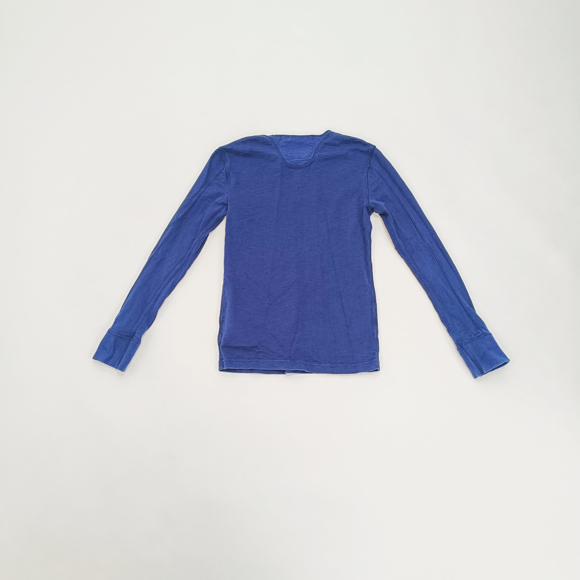 Blue Thick Long Sleeve Mens T-Shirt Size Small | Preloved