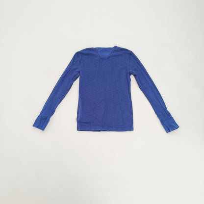 Blue Thick Long Sleeve Mens T-Shirt Size Small | Preloved