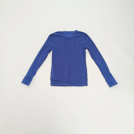 Blue Thick Long Sleeve Mens T-Shirt Size Small | Preloved
