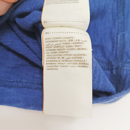 Blue Thick Long Sleeve Mens T-Shirt Size Small | Preloved