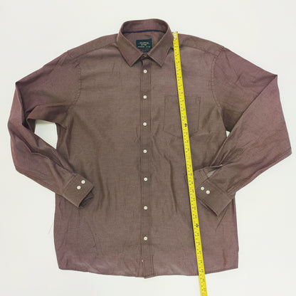 Purple Geometric Printed Long Sleeve Mens Shirt Size Extra Large | Preloved