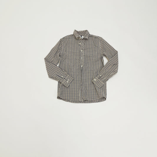 Brown & Blue Checked Long Sleeve Mens Shirt Size Extra Small | Preloved