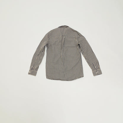 Brown & Blue Checked Long Sleeve Mens Shirt Size Extra Small | Preloved