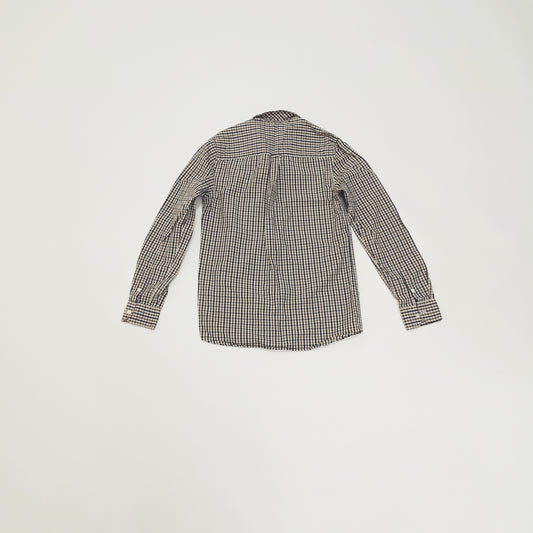 Brown & Blue Checked Long Sleeve Mens Shirt Size Extra Small | Preloved
