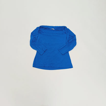 Electric Blue 3/4 Sleeve Scoop Neck Top Size Large | Preloved