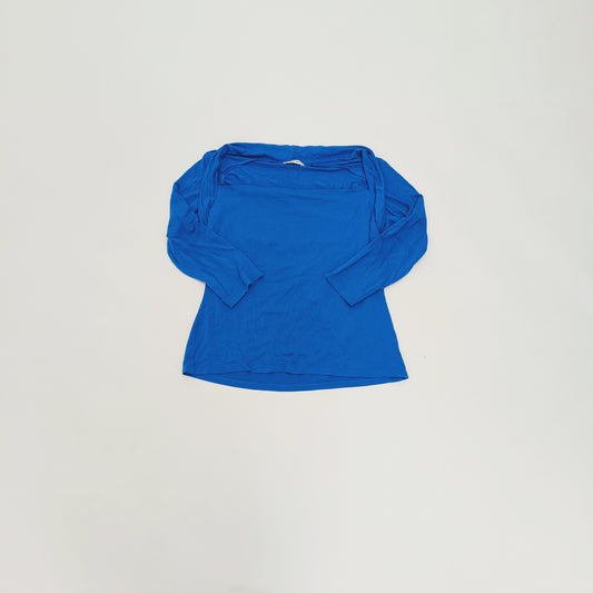 Electric Blue 3/4 Sleeve Scoop Neck Top Size Large | Preloved