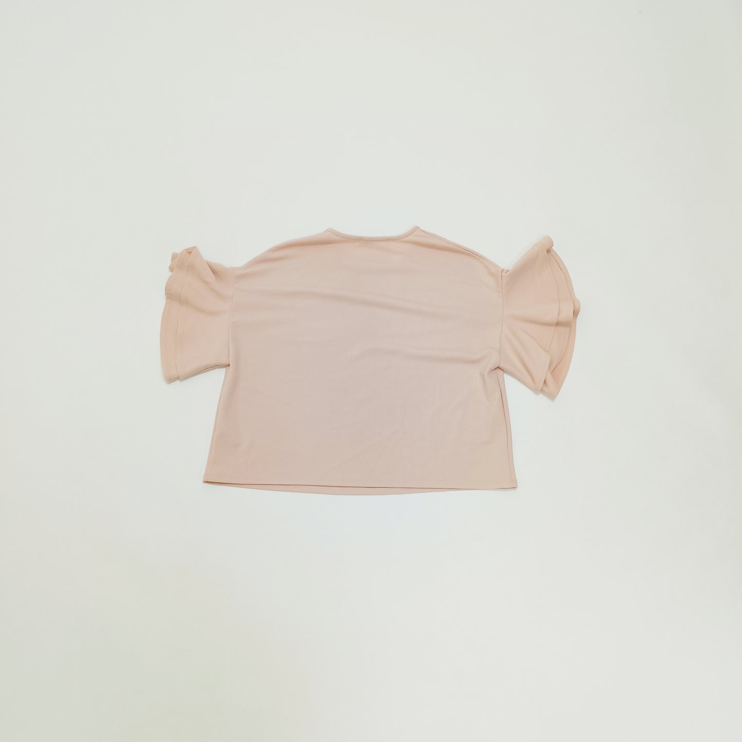 Baby Pink Flared Sleeve Boxy Fit Top Size Large | Preloved