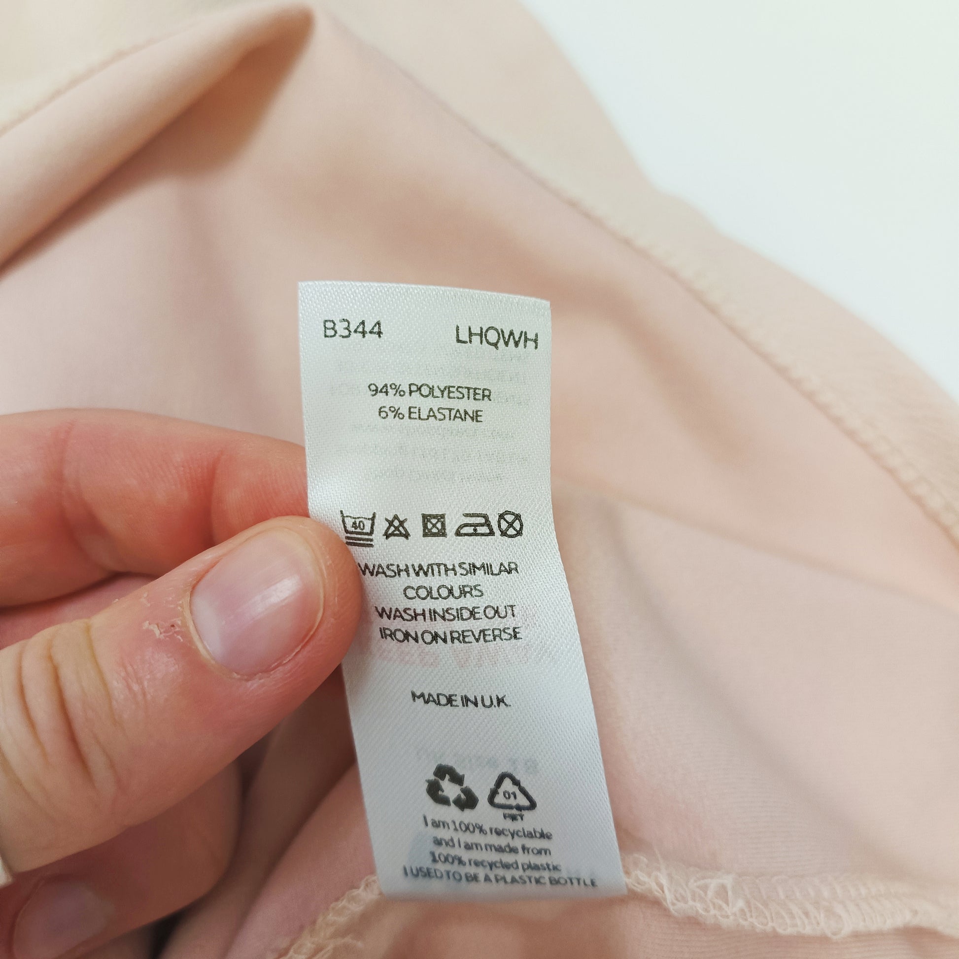 Baby Pink Flared Sleeve Boxy Fit Top Size Large | Preloved