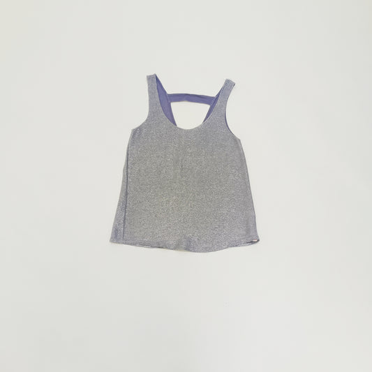 Purple Metallic V Neck Sleeveless Top Size Small | Preloved