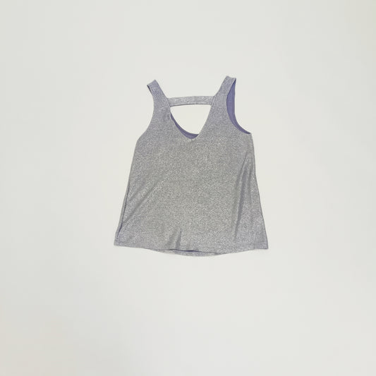 Purple Metallic V Neck Sleeveless Top Size Small | Preloved