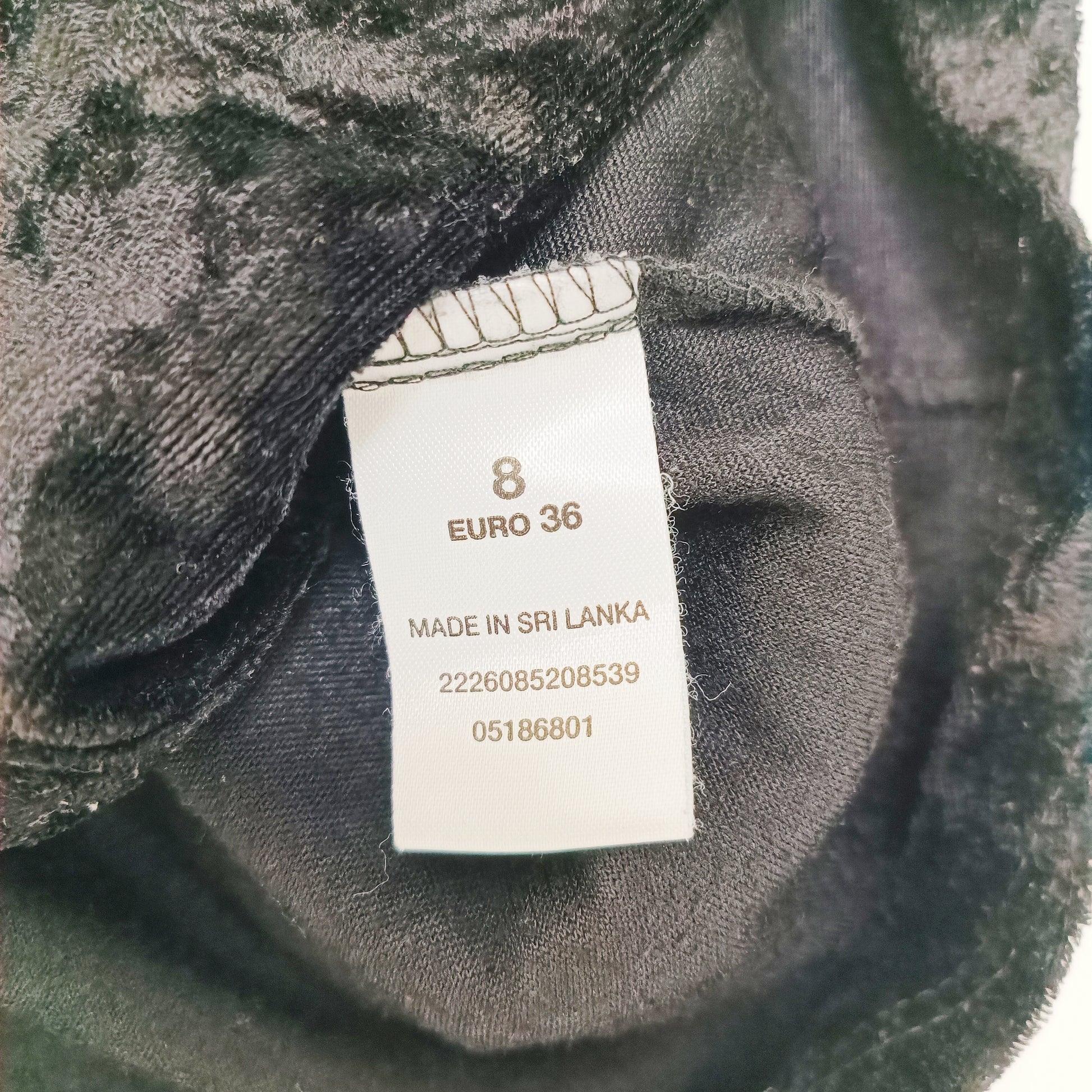 Black Crushed Velvet Long Sleeve Button Up Womens Shirt Size Small | Preloved