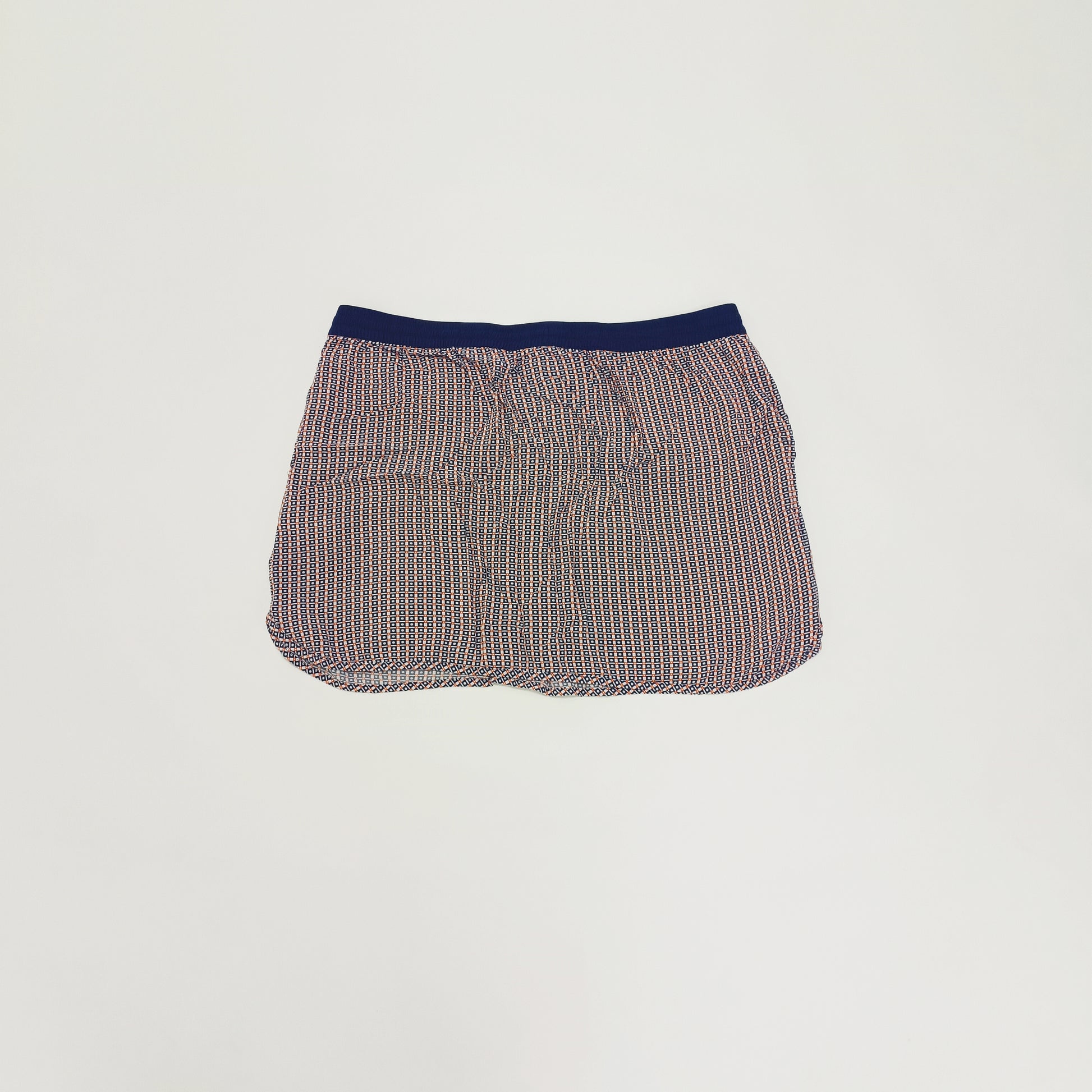 Red & Blue Sporty Elasticated Waist Mini Skirt Size Extra Large | Preloved