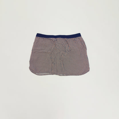 Red & Blue Sporty Elasticated Waist Mini Skirt Size Extra Large | Preloved