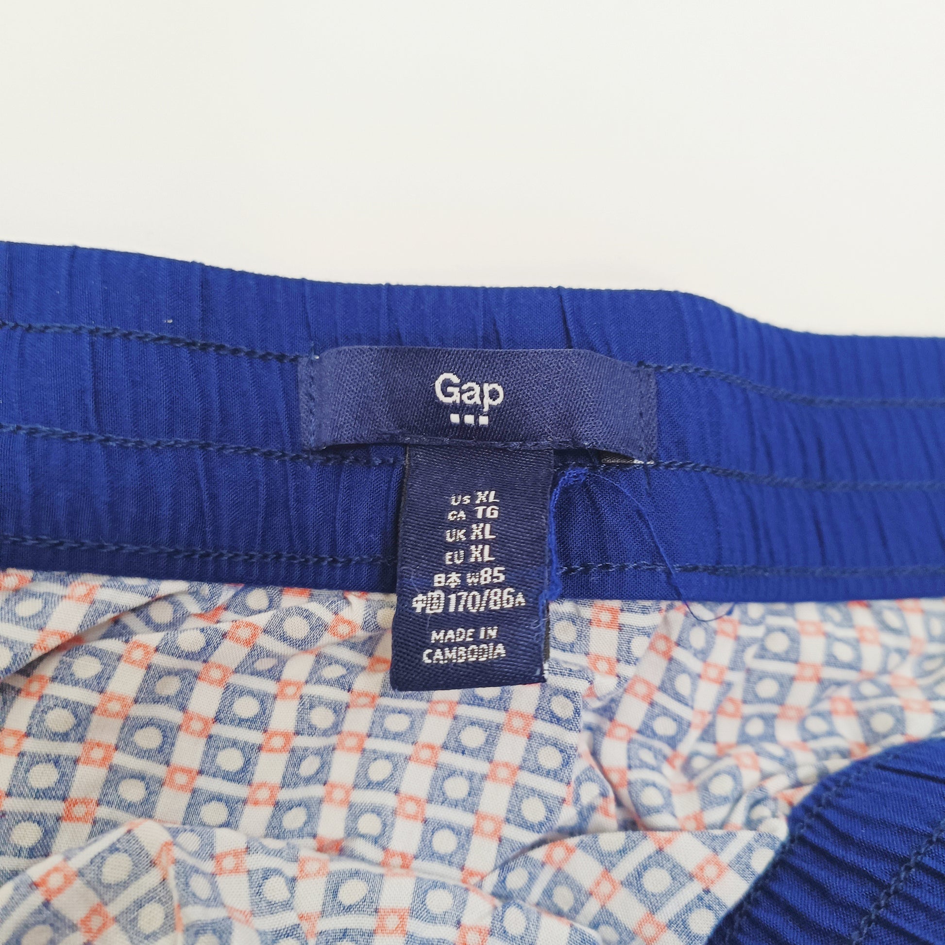 Red & Blue Sporty Elasticated Waist Mini Skirt Size Extra Large | Preloved