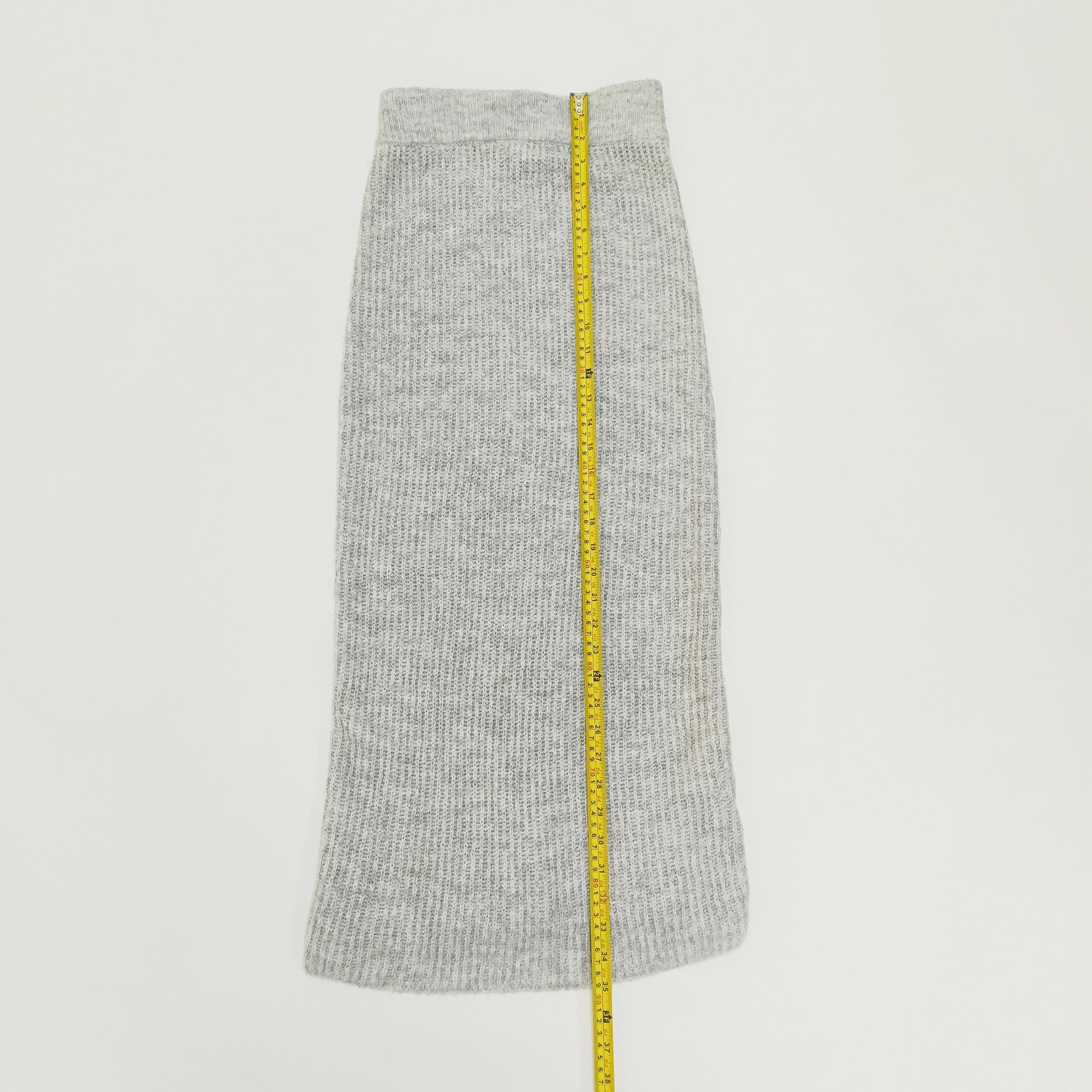 Grey Marl Midi Length Midi Skirt Size Double Extra Small | Preloved