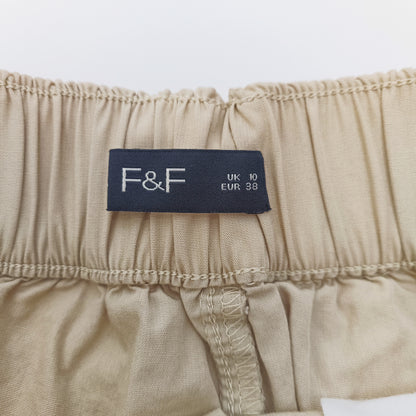 Beige High Waist Cargo Pants With Ankle Toggles Size Small | Preloved