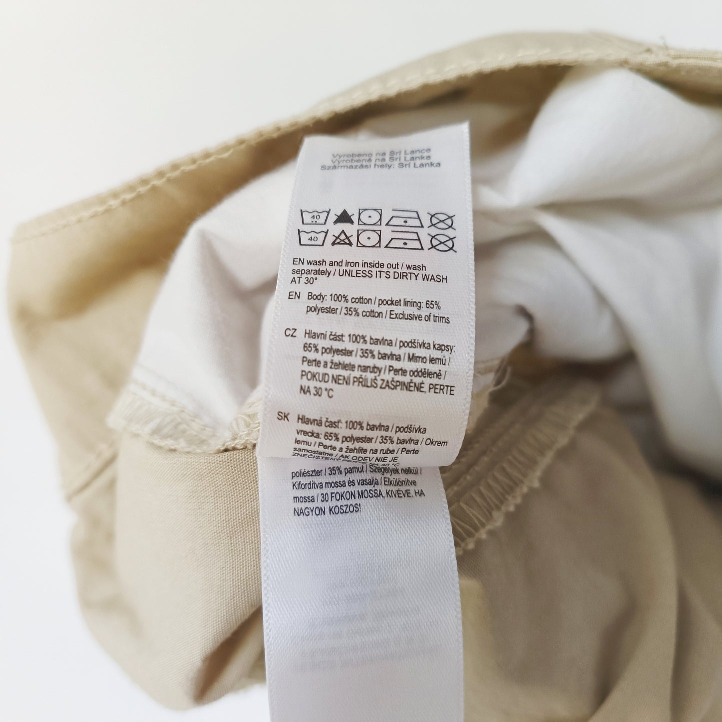 Beige High Waist Cargo Pants With Ankle Toggles Size Small | Preloved