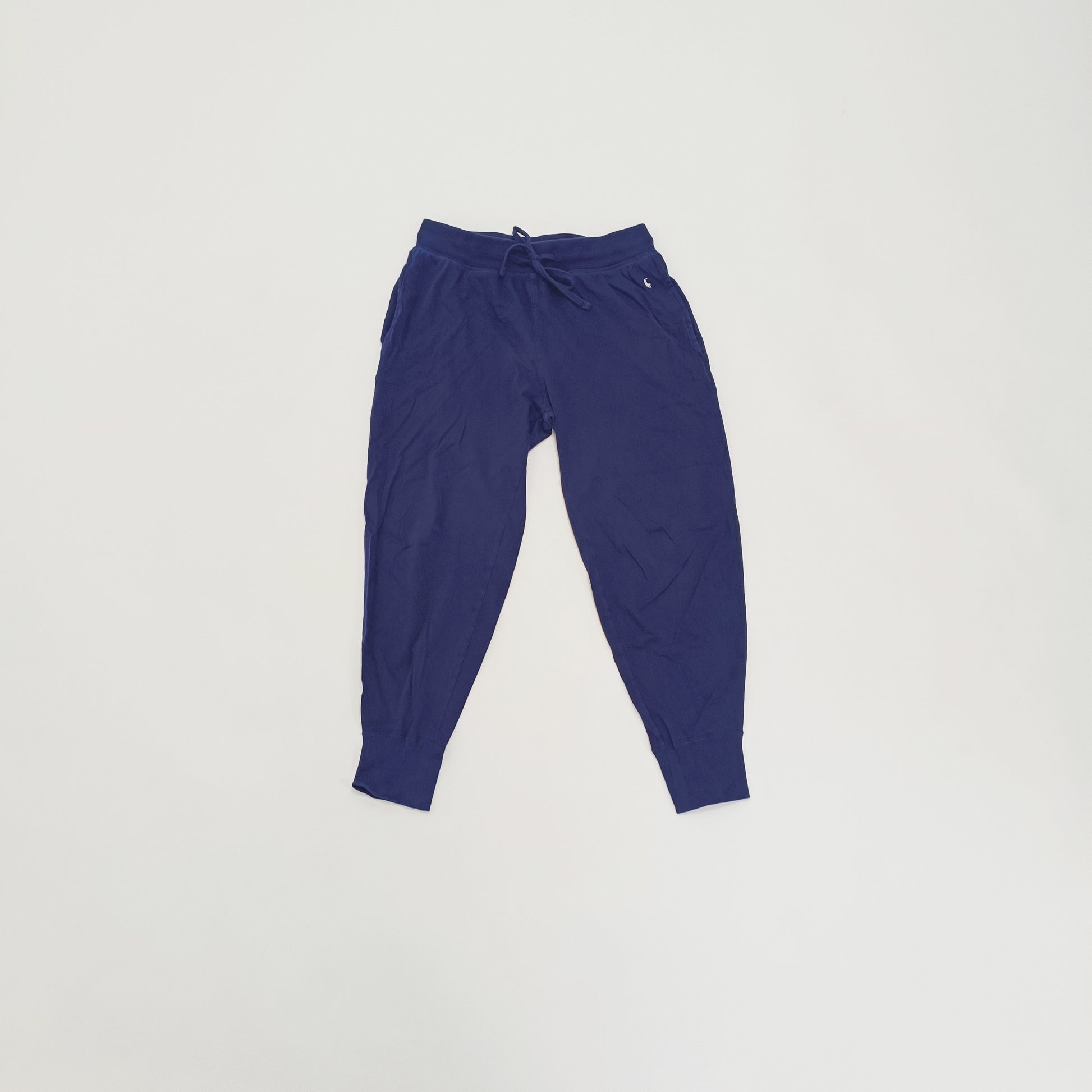 Navy Blue High Waist Slim Leg Jogger Trousers Size Small | Preloved
