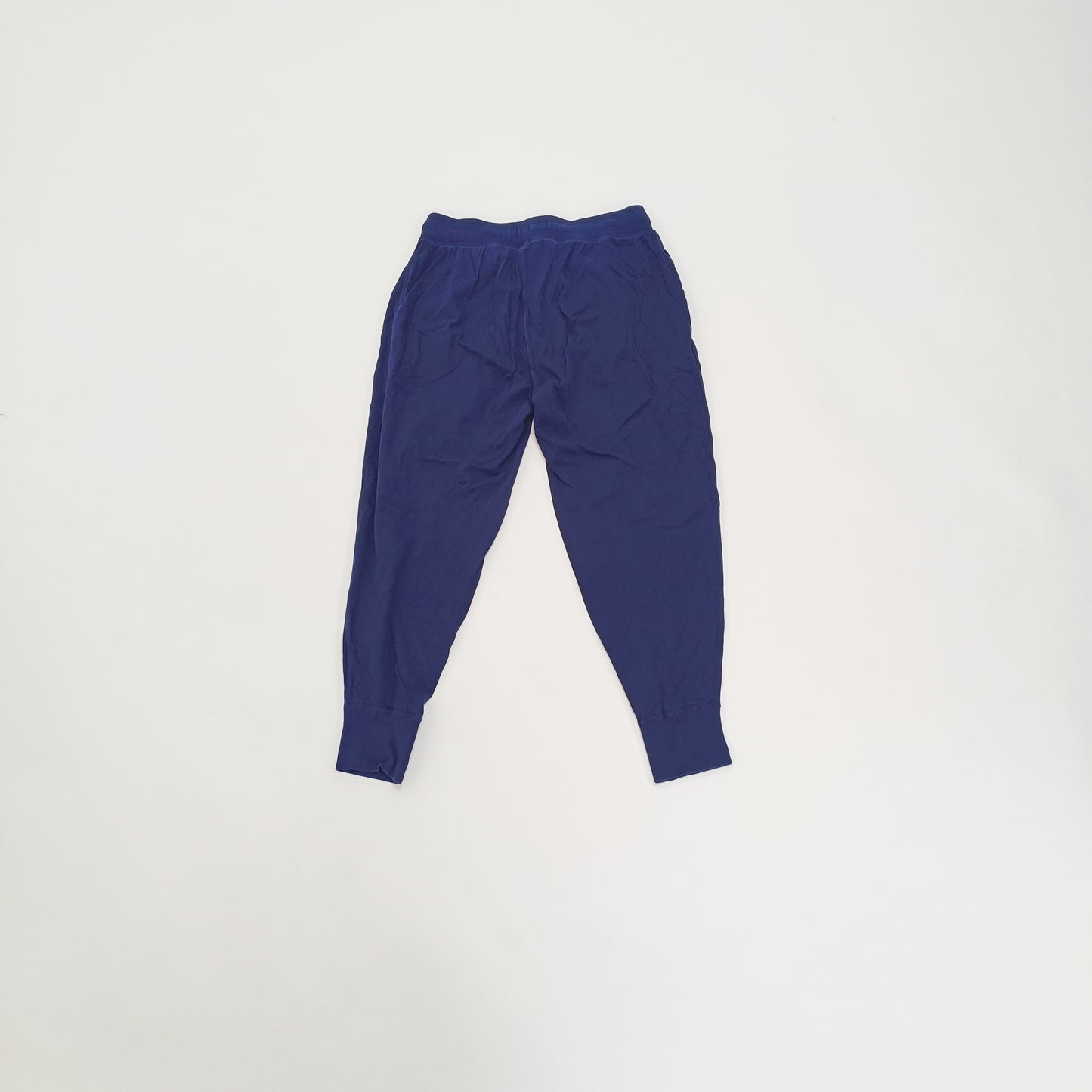 Navy Blue High Waist Slim Leg Jogger Trousers Size Small | Preloved