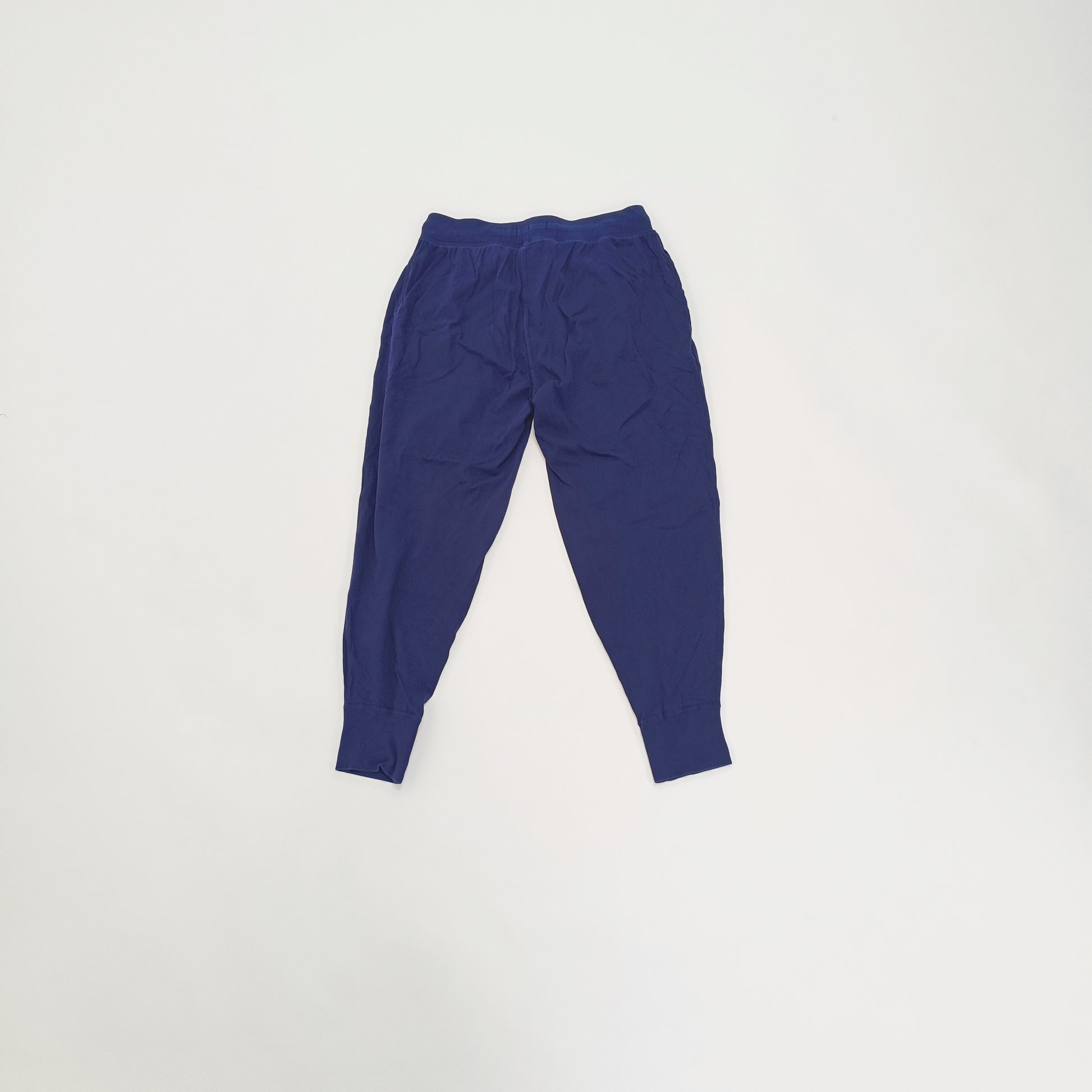 Navy Blue High Waist Slim Leg Jogger Trousers Size Small | Preloved