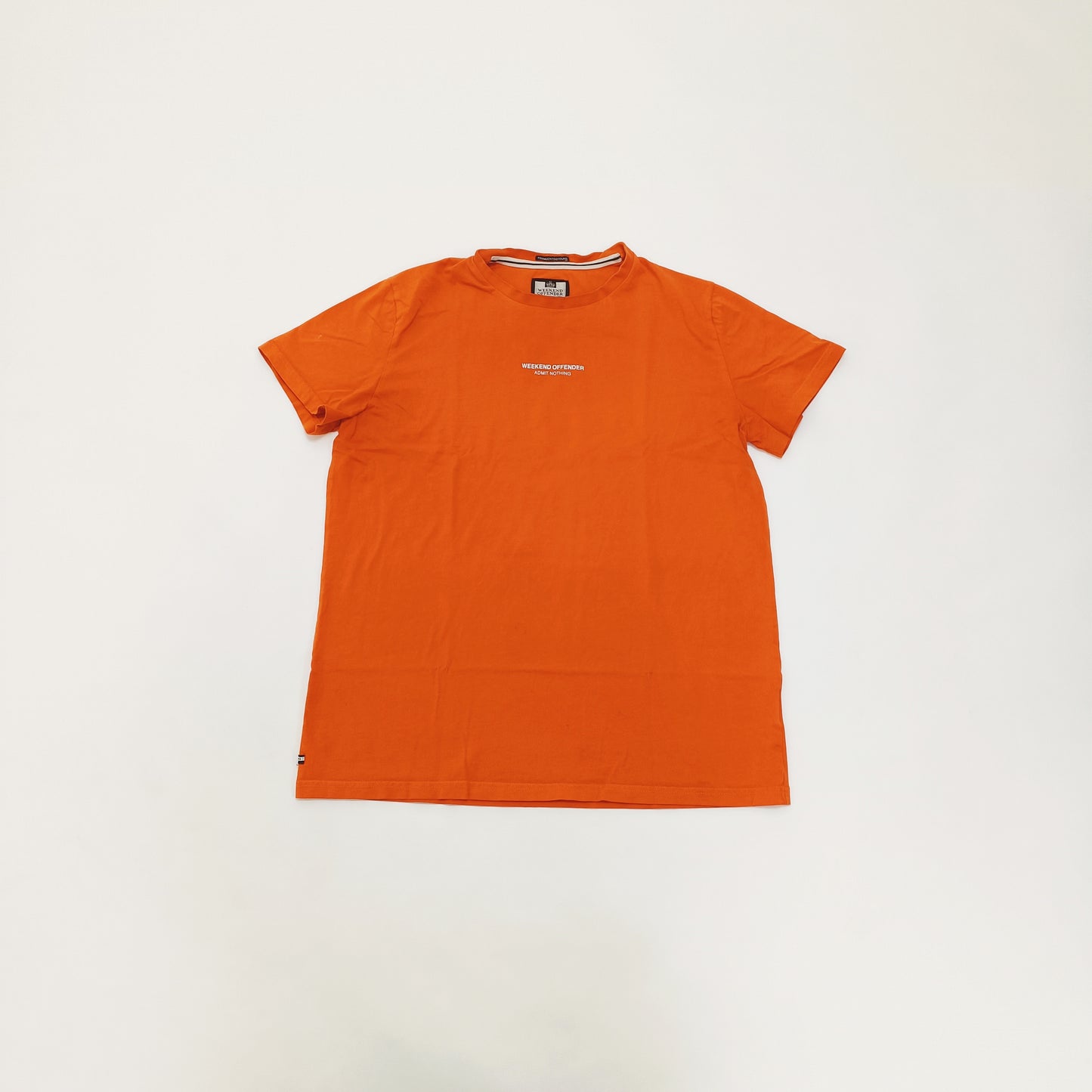 Orange Mens Short Sleeve Crew Neck T-Shirt Size Large | Preloved