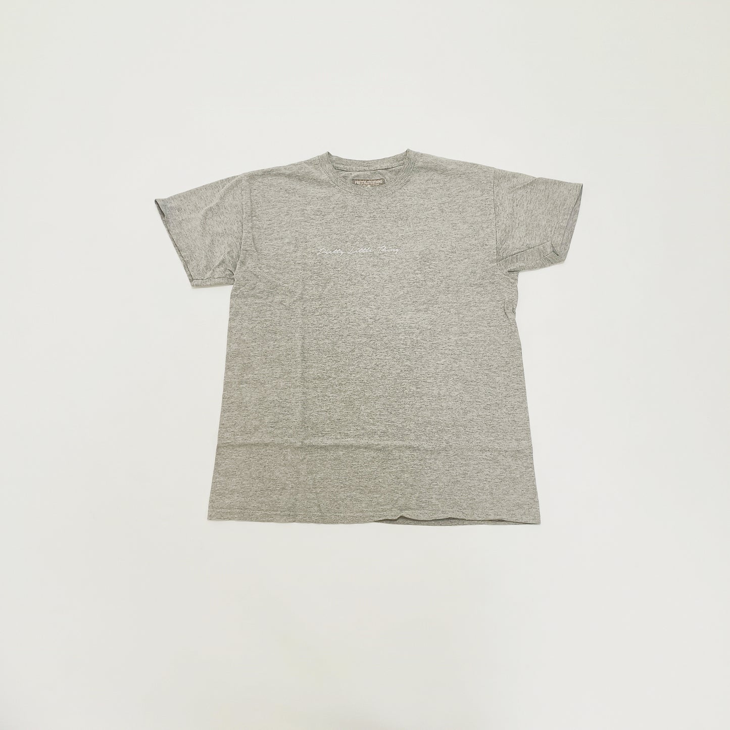 Light Grey Short Sleeve Boxy Fit Womens T-Shirt Size Small | Preloved