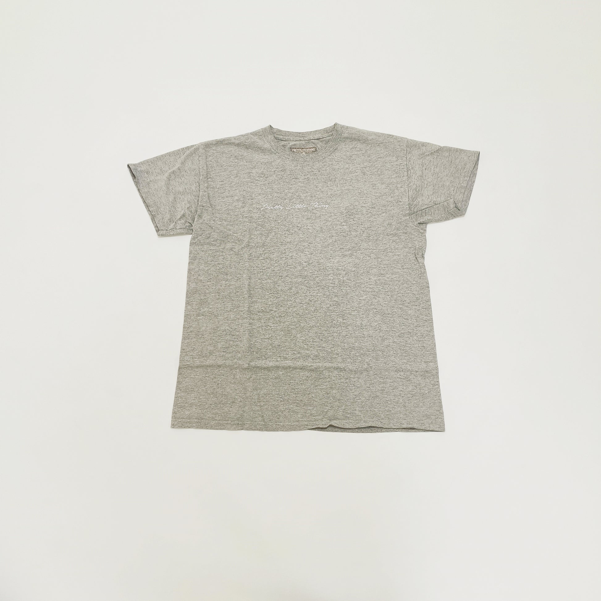 Light Grey Short Sleeve Boxy Fit Womens T-Shirt Size Small | Preloved
