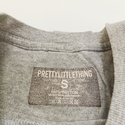 Light Grey Short Sleeve Boxy Fit Womens T-Shirt Size Small | Preloved