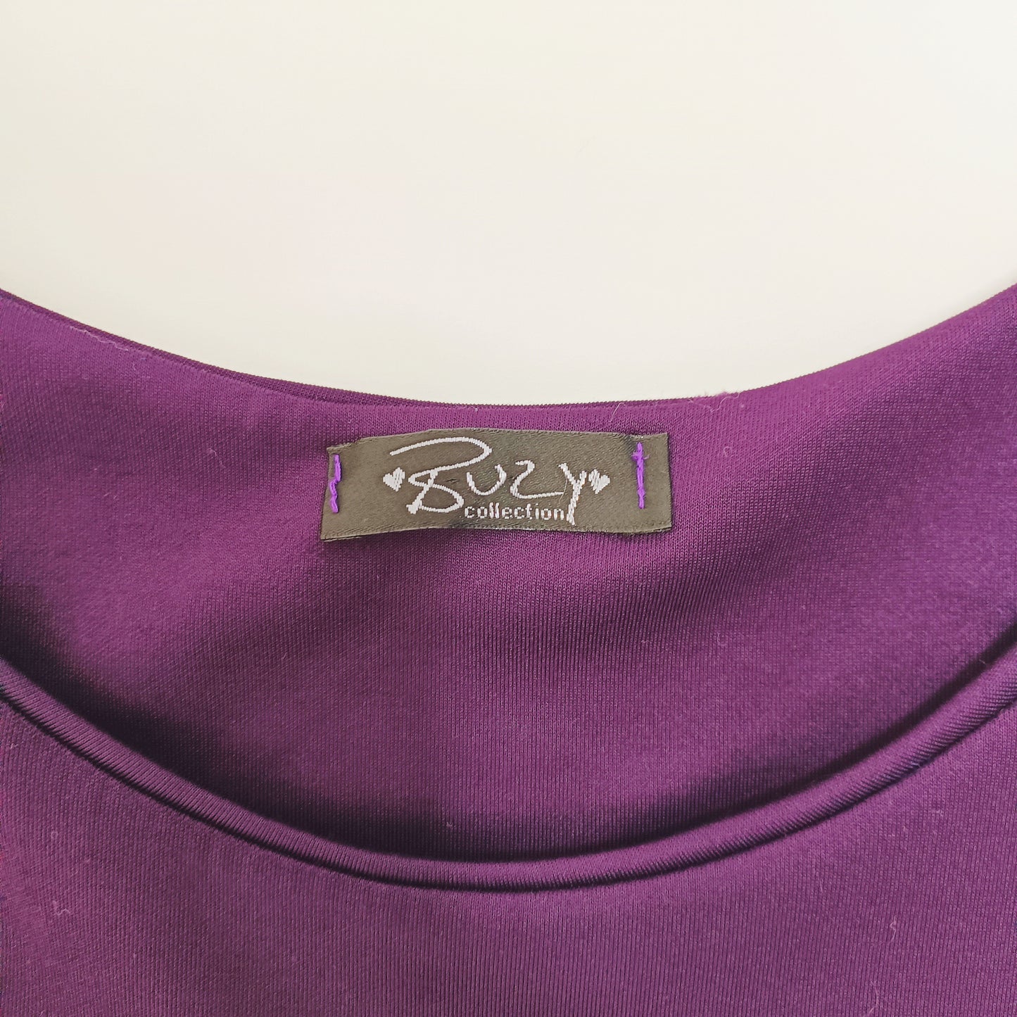 Dark Purple Wrap Detail Midi Occasion Dress Size Large | Preloved