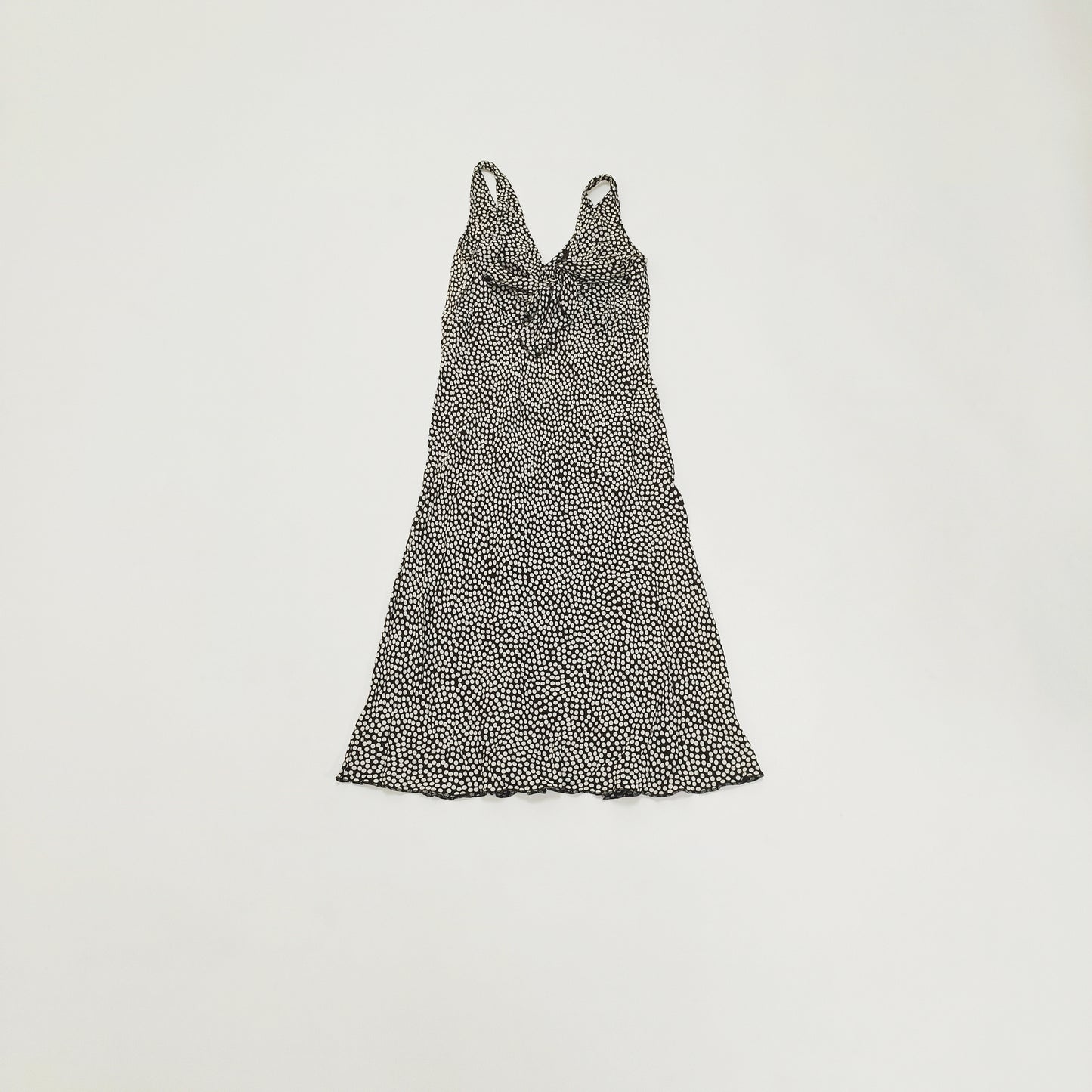 Polka Dot Tie Up Midi Dress Size Medium | Preloved