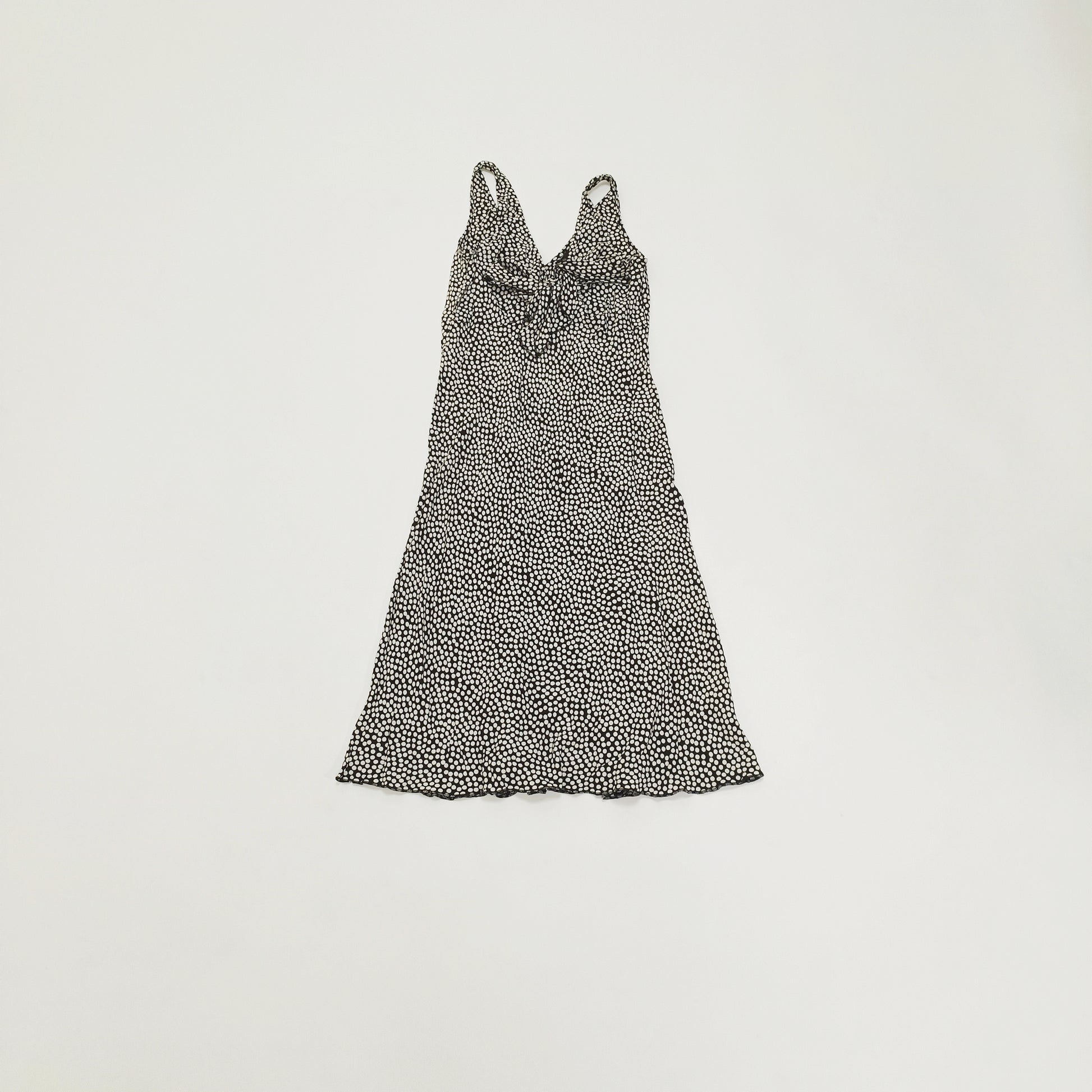 Polka Dot Tie Up Midi Dress Size Medium | Preloved