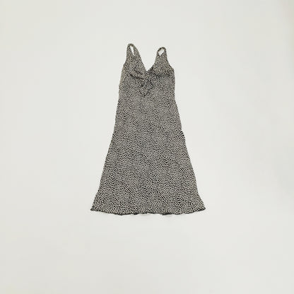Polka Dot Tie Up Midi Dress Size Medium | Preloved