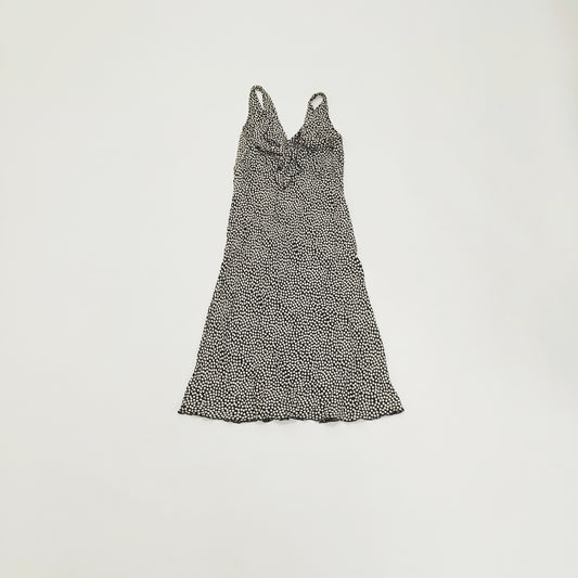 Polka Dot Tie Up Midi Dress Size Medium | Preloved