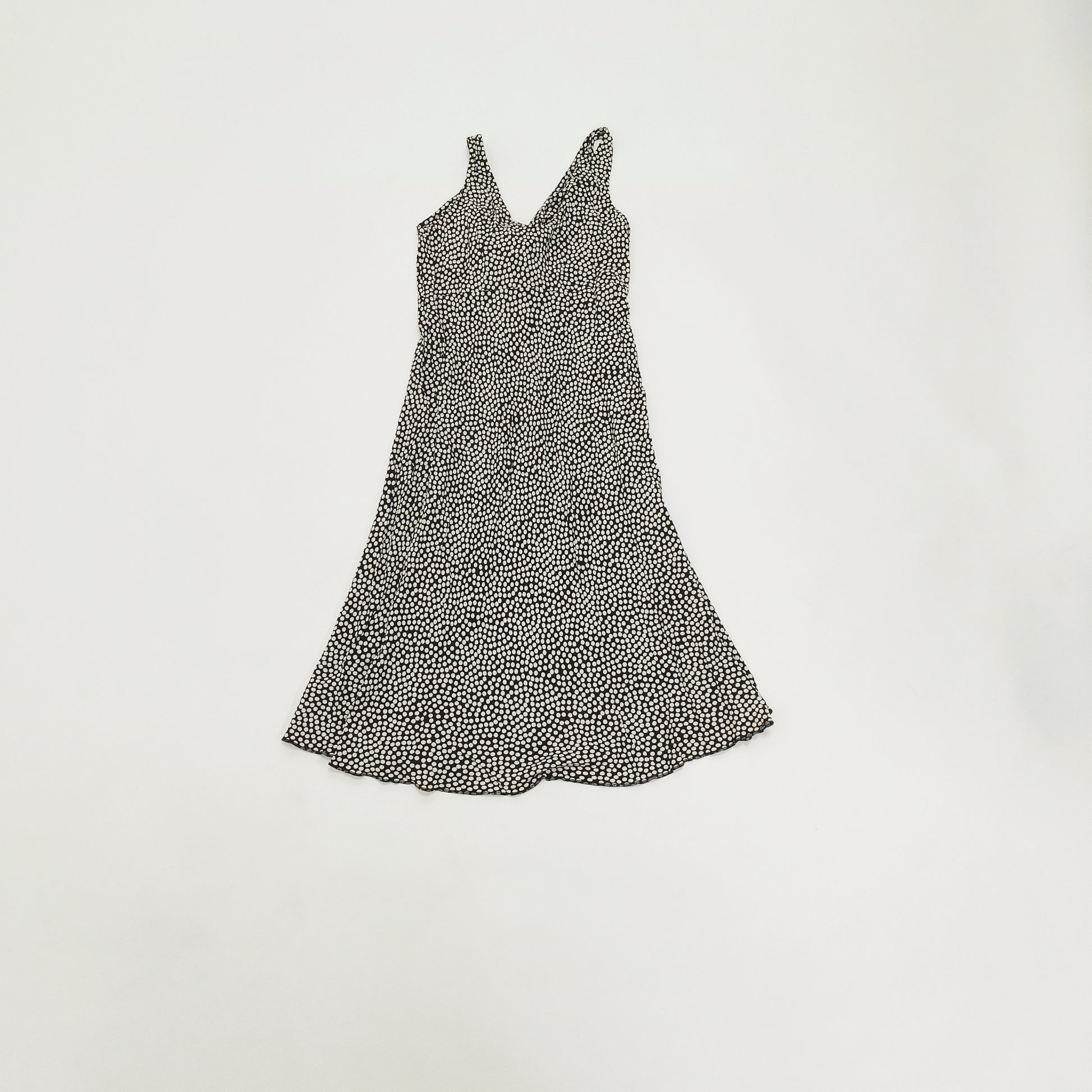 Polka Dot Tie Up Midi Dress Size Medium | Preloved