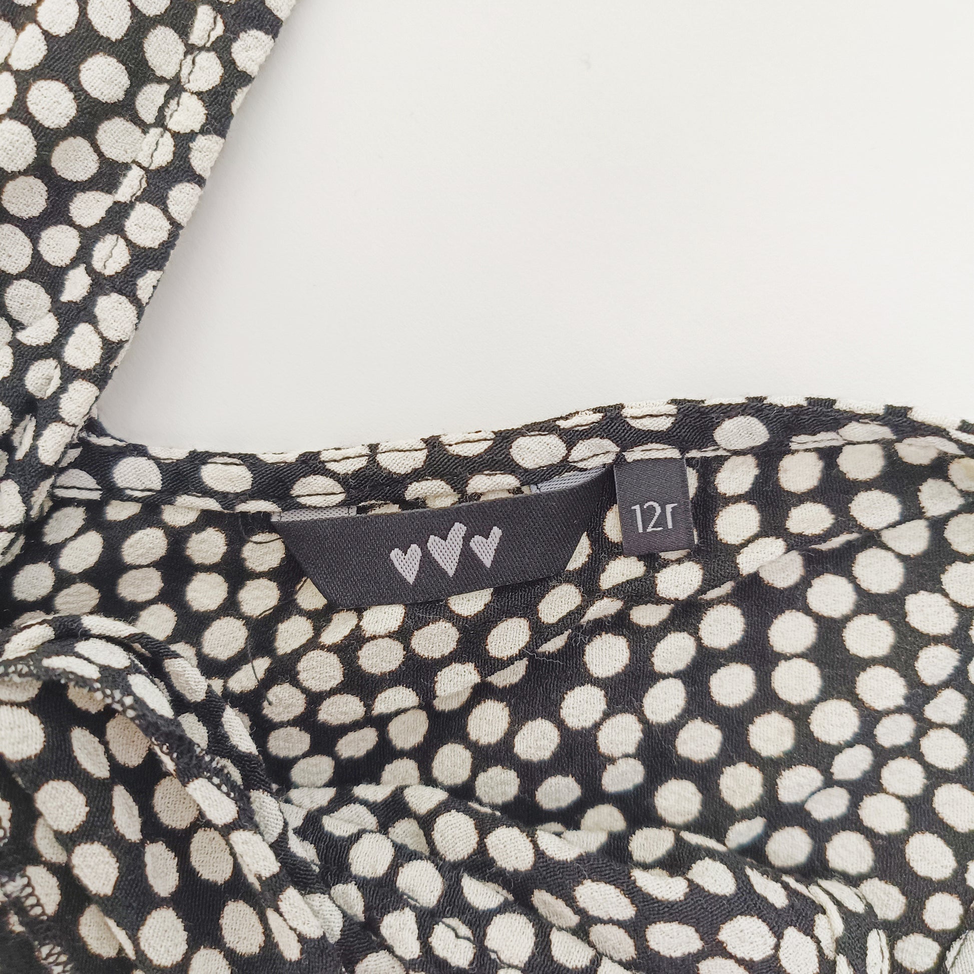 Polka Dot Tie Up Midi Dress Size Medium | Preloved