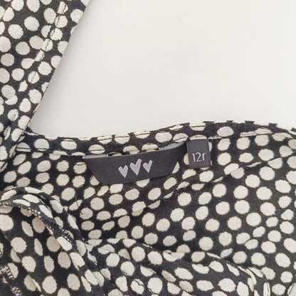 Polka Dot Tie Up Midi Dress Size Medium | Preloved