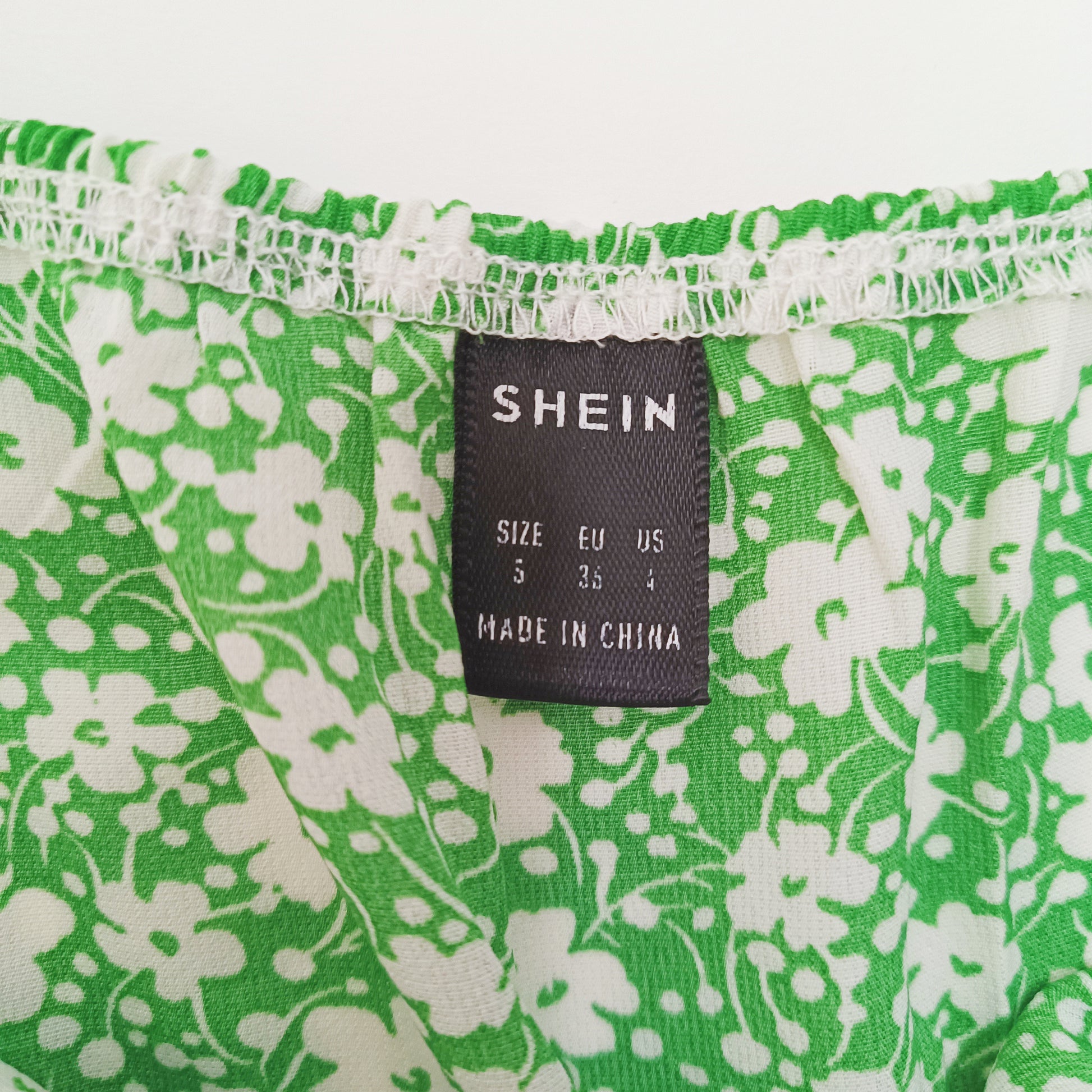 Green Ditsy Floral Strappy Mini Dress Size Small | Preloved