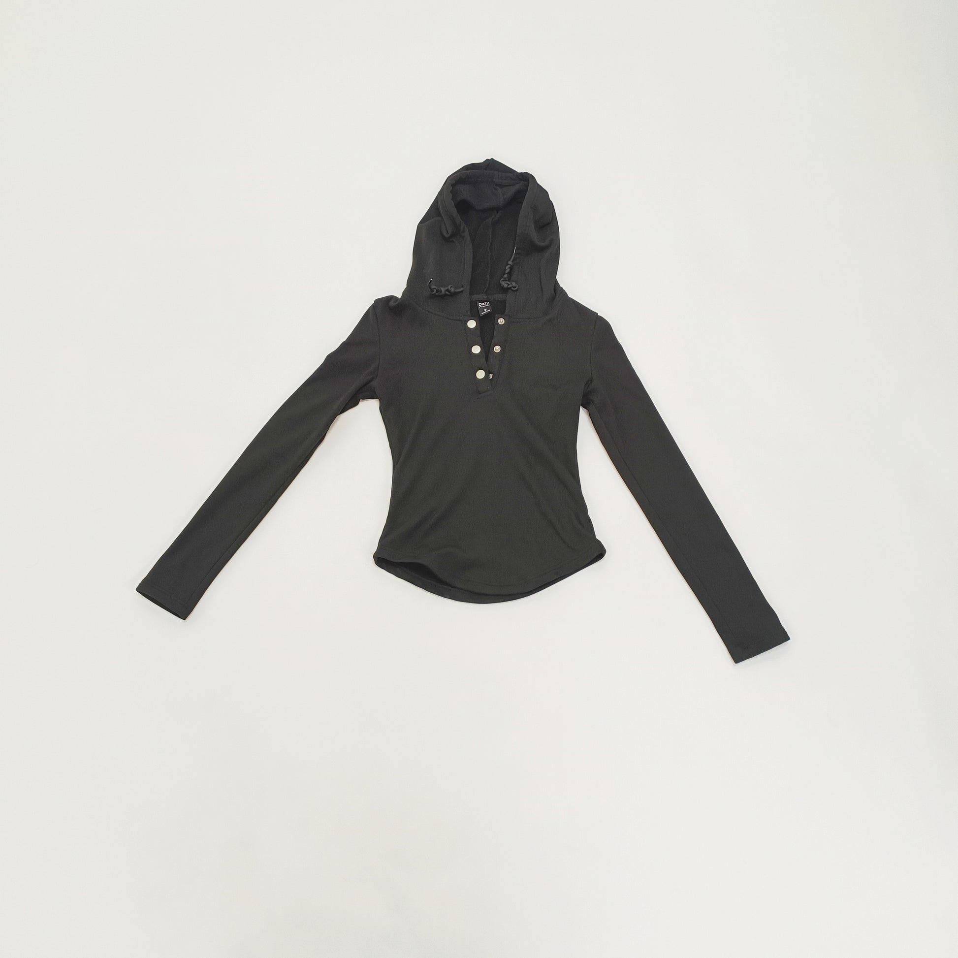 Black Fitted Womens Hoodie Size Medium | Preloved